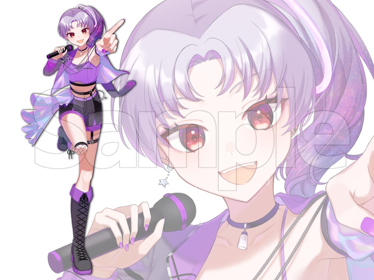 商用・二次・キャラデザ込み！　立ち絵制作いたします 衣装や表情にもこだわり、活動に長く使えるものをお届けします イメージ5