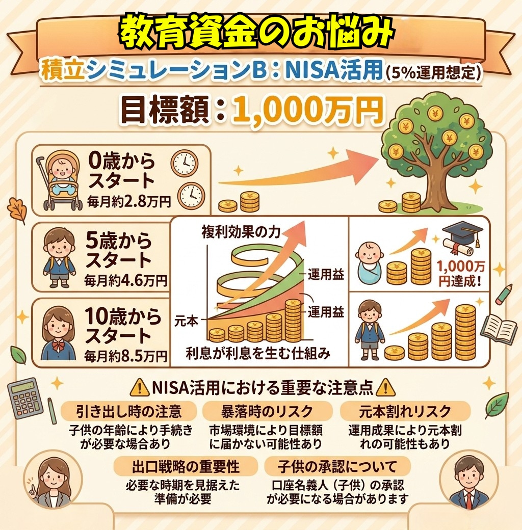 教育資金★こどもNISA等の不安や疑問を整理します 投資初心者のママパパへ！教育資金づくりの不安や疑問を解消♪ イメージ4