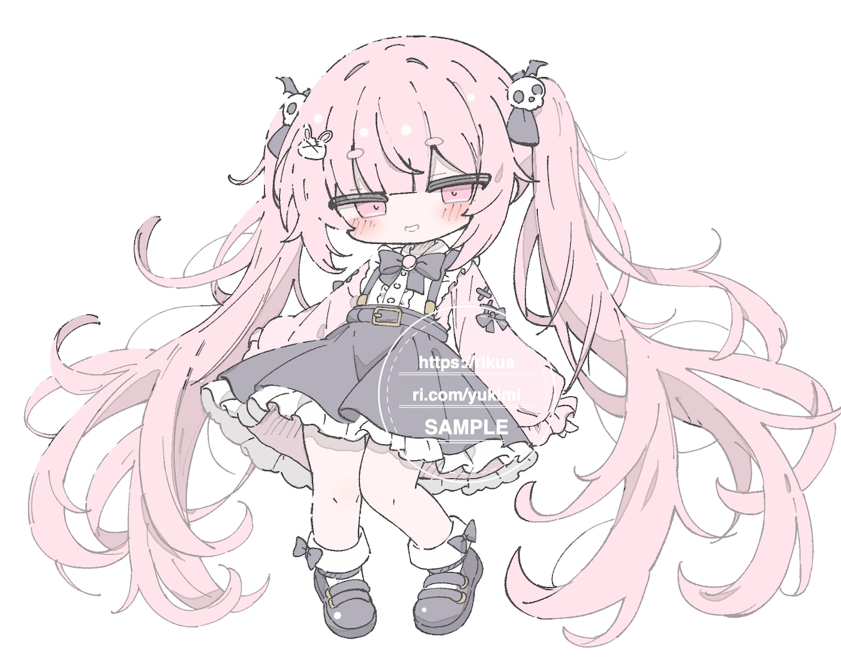 グッズに使える可愛いデフォルメキャラを描きます アイコンからアクキーまで、顔のみ・全身に対応 イメージ2