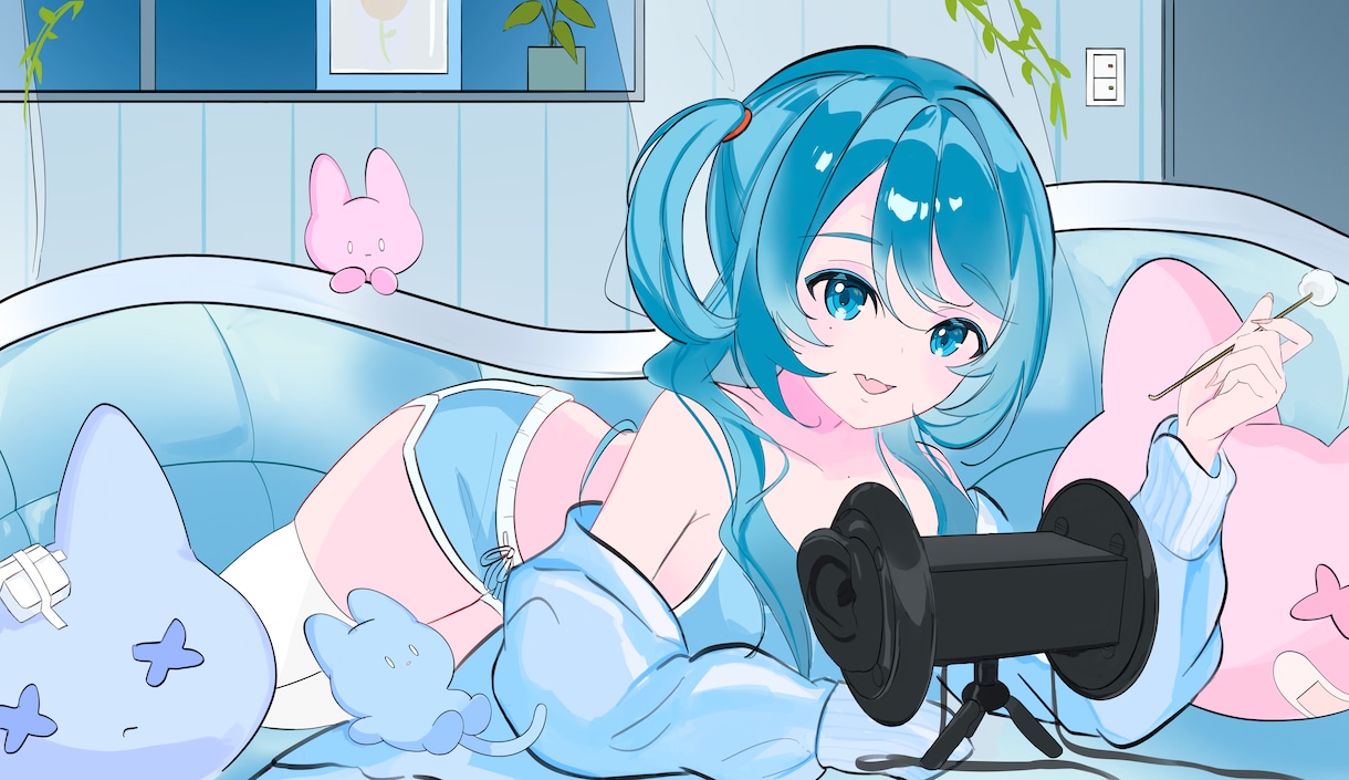 配信ゲーム絵、グッズ、歌ってみたなどお描きします 男性も女性も透明感＆ゆる可愛いアイコン、イラスト、描きます！ イメージ1