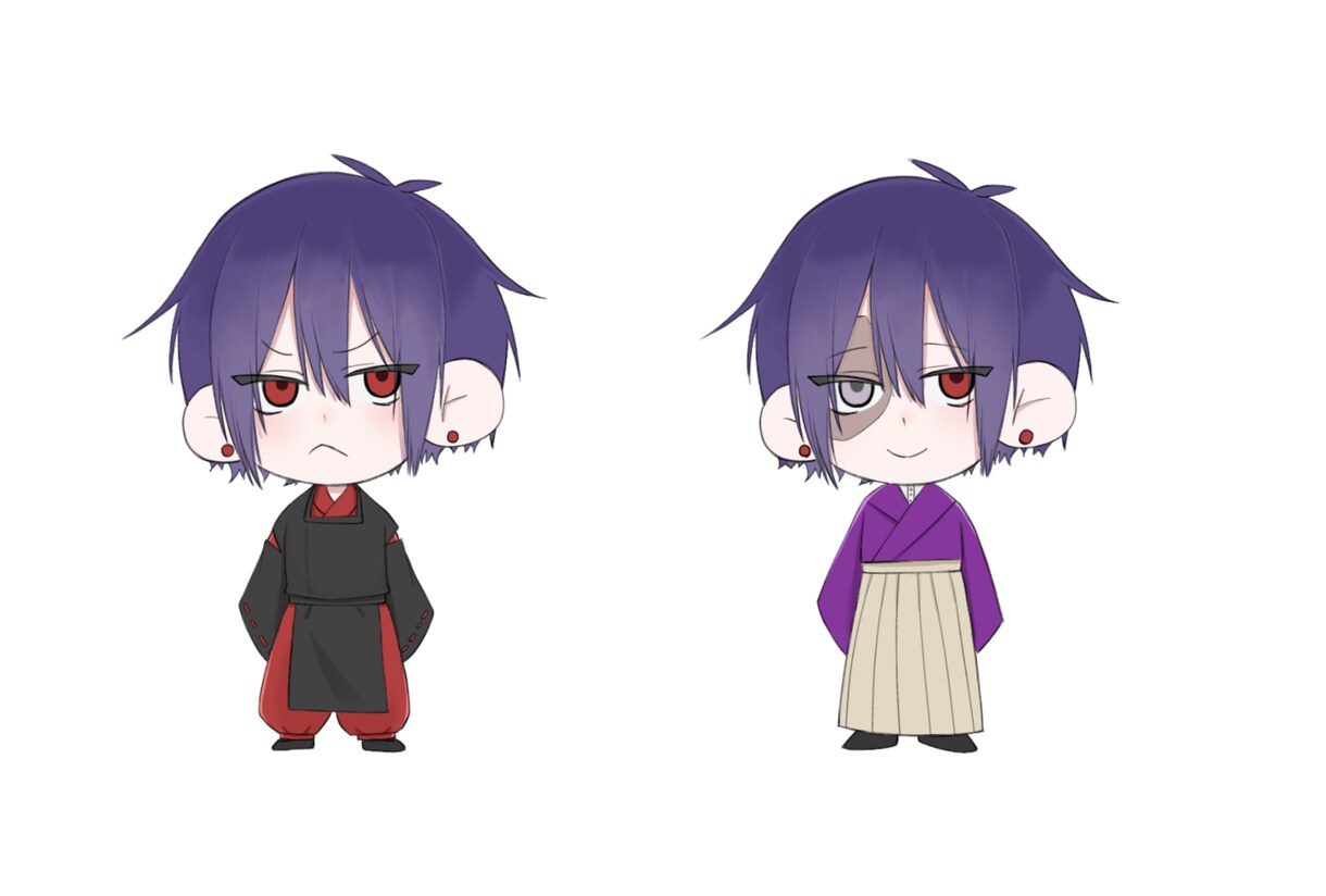 ミニキャラの立ち絵アイコン描きます ミニキャラの立ち絵絵が必要な方ぜひご依頼ください！ イメージ1