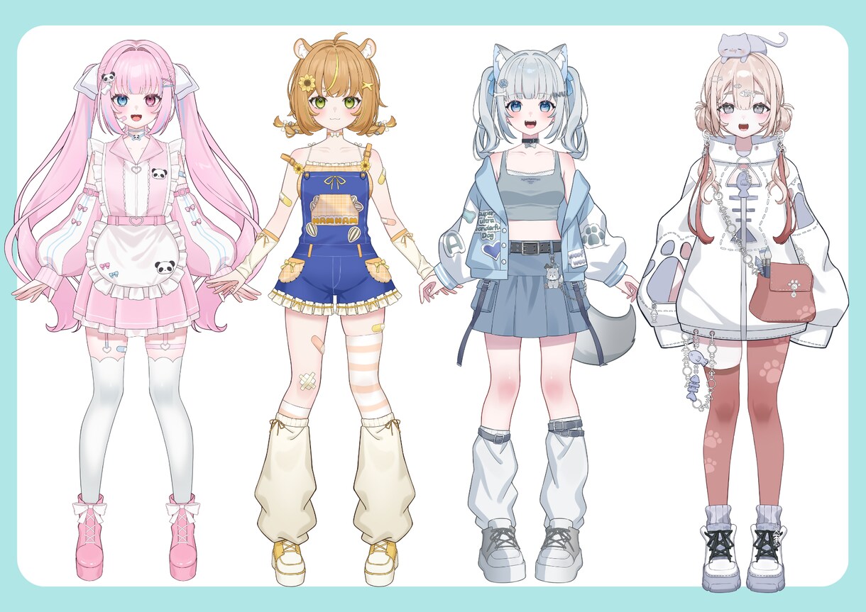 Vtuber用パーツ分けイラストお描きします 自然で透明感のあるタッチが得意です イメージ1