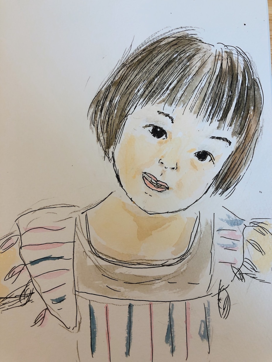 水彩画で似顔絵描きます お子さんの似顔絵やアイコン用の似顔絵描きます イメージ6