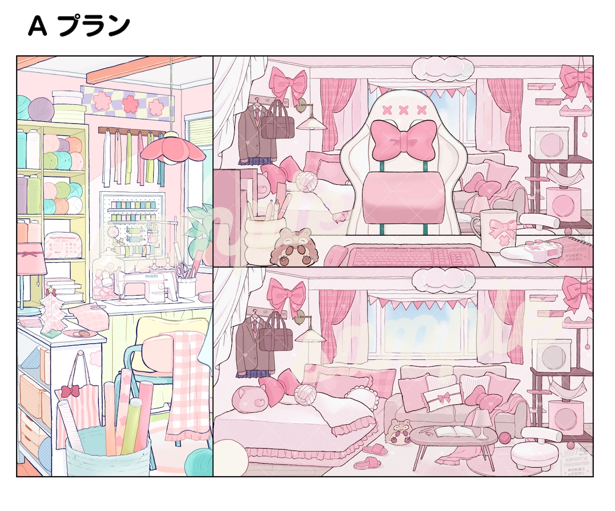 二級建築士が理想のインテリアの部屋イラスト描きます Vtuber配信用背景/サムネイル/ヘッダー/一枚絵など イメージ3