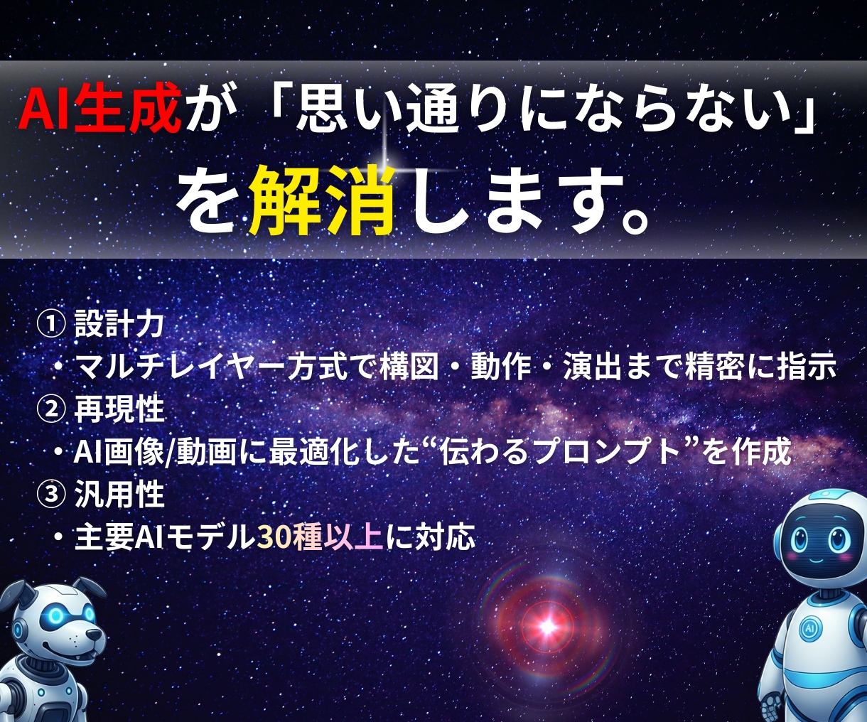 AI画像・動画の特殊プロンプト作成します 理想を再現する高精度マルチレイヤー・プロンプト方式★ イメージ2