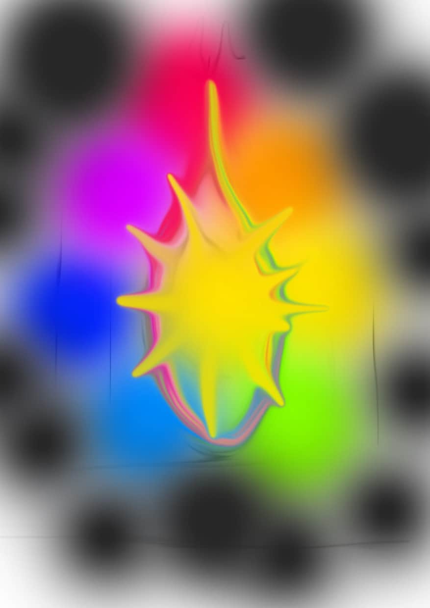 希望の虹色デザイン描きます レインボーライトライト、魅了します イメージ1