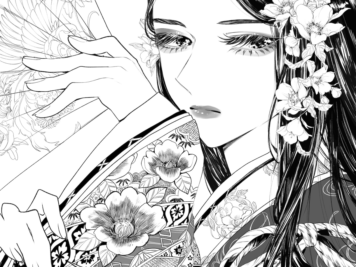 繊細な線画イラストを描きます 繊細さが持ち味の少女漫画風イラストです。挿絵、表紙などに イメージ2