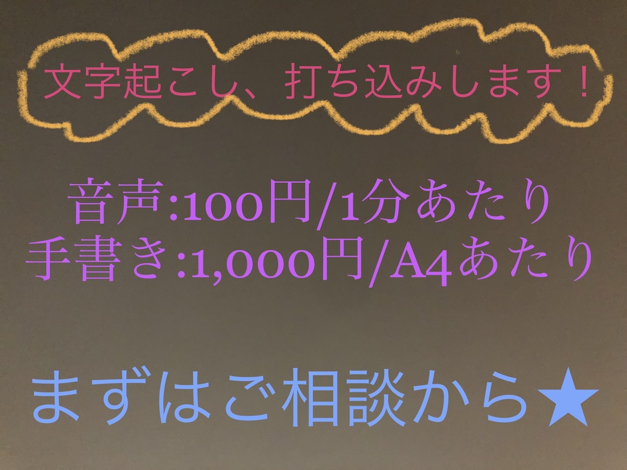 音声データや手書きを文字起こしします ワープロ検定1級持ちだからこそ速さと正確さに自信あり！ イメージ1