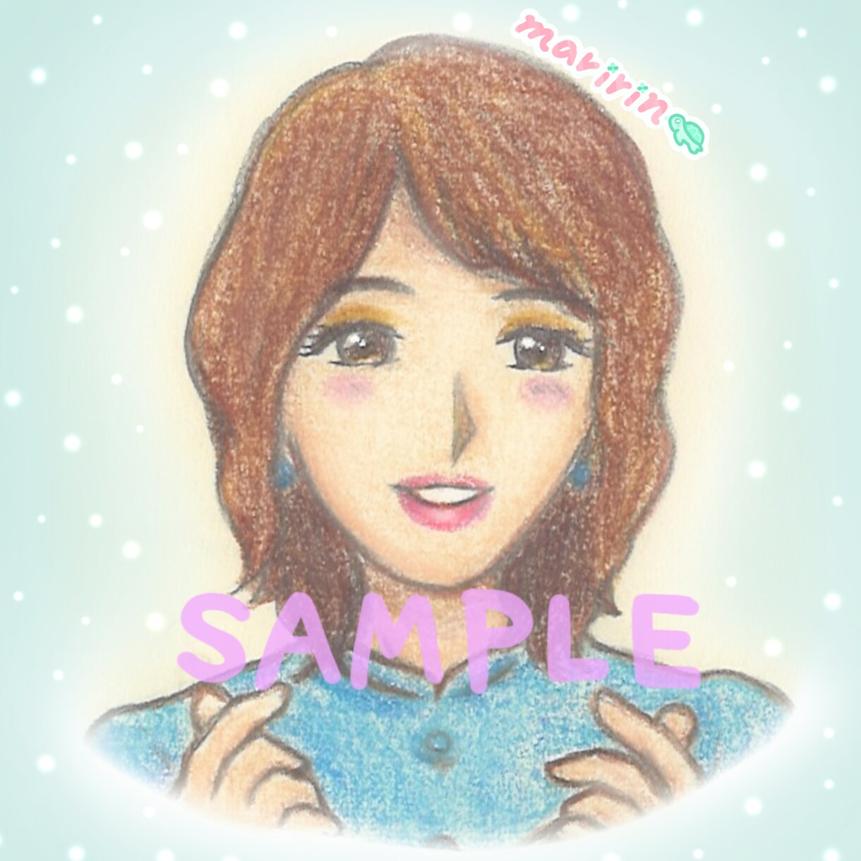 ほんわかやさしい雰囲気の似顔絵を描きます 【SNS向け】なんとなく似てる！あなたの似顔絵描きます♪ イメージ9
