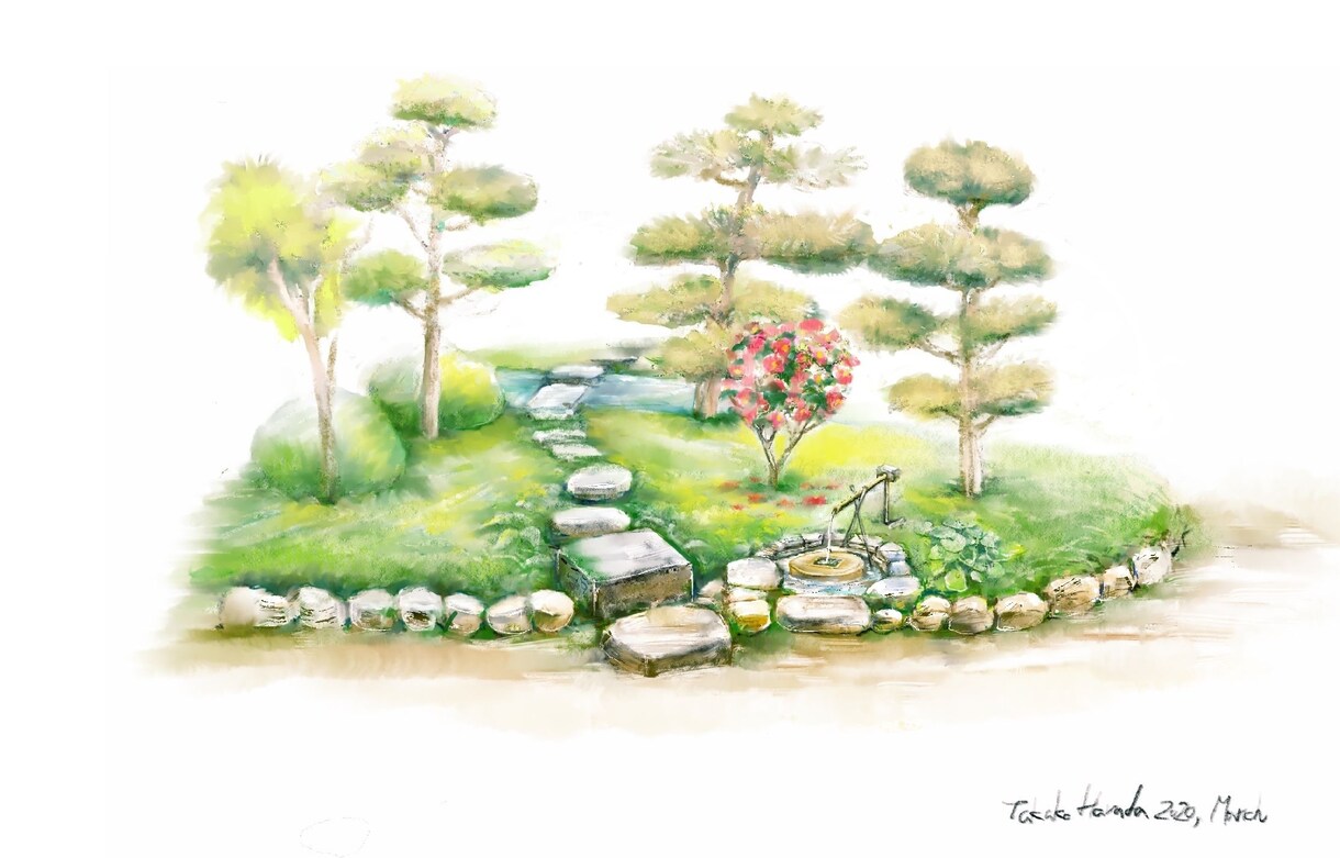 手描きの建築パース、造園パースお描きします 温かみのある手描きパース画で心の架け橋を イメージ8