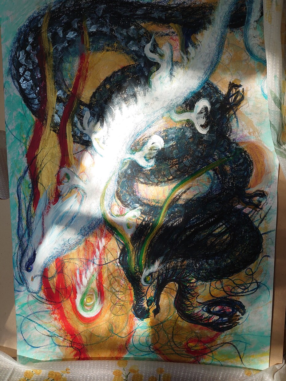 あなたから感じる龍神様チャネリングアート描きます あなたが必要とする龍神様のエネルギーアートを具現化します イメージ2
