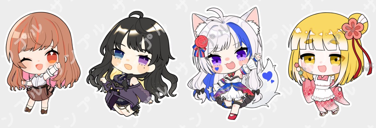 ちまっとかわいい！デフォルメイラスト描きます SNSアイコンやグッズ制作などにどうぞ！ イメージ6