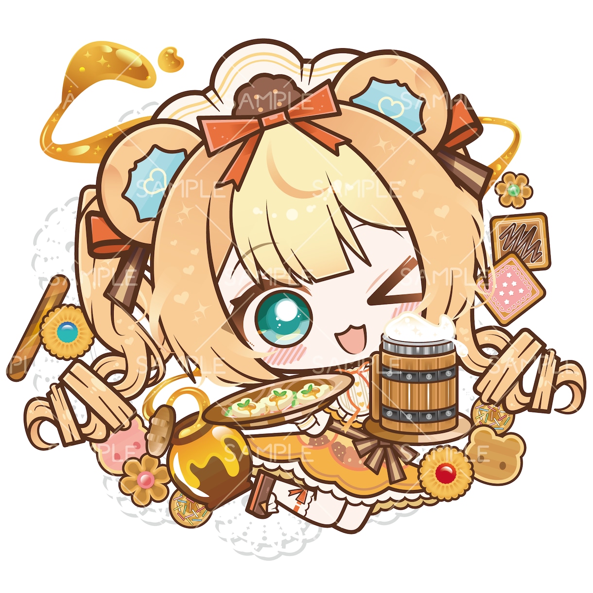 かわいいミニキャラ・デフォルメイラストお描きします 商用可◆Illustrator使用◆イラレデータ納品承ります イメージ1