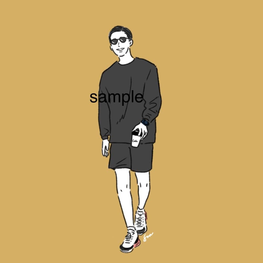 商用OK◎フルカラー 全身イラストをお描きします お洒落でシンプルなSNSアイコン/待ち受け/挿絵etc イメージ1