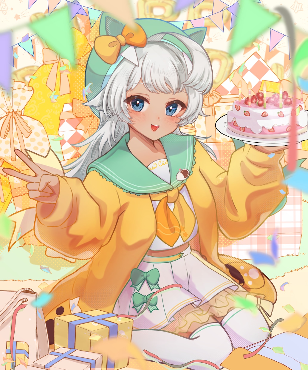商用OK！ふんわりやわらかポップなイラスト描きます 初めての方も大歓迎！気軽に相談であなただけの一枚を制作します イメージ4