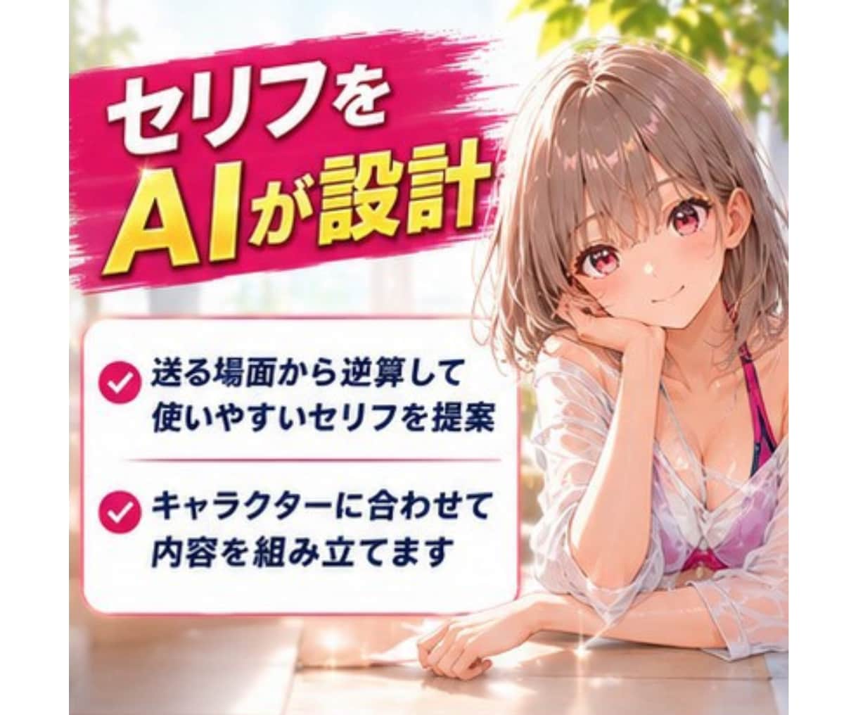 LINEスタンプ制作→申請までAIがサポートします セリフの設計から申請画面の入力まで、AIが伴走してサポート イメージ4