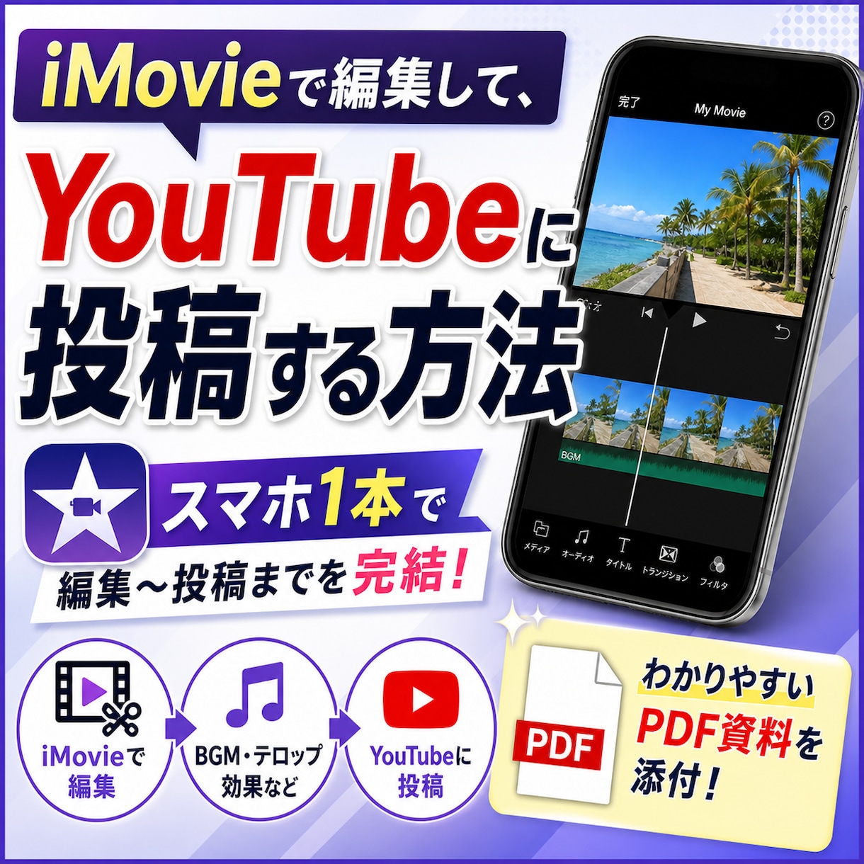 スマホ完結iPhoneで編集投稿する方法おしえます スマホ容量の悩み解決！限定公開で家族だけの思い出アルバムに♪ イメージ1