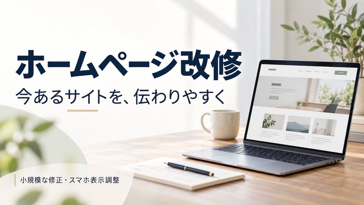 既存ホームページの使い勝手を改善します 小さな改修で、伝わりやすく相談しやすいサイトへ イメージ1