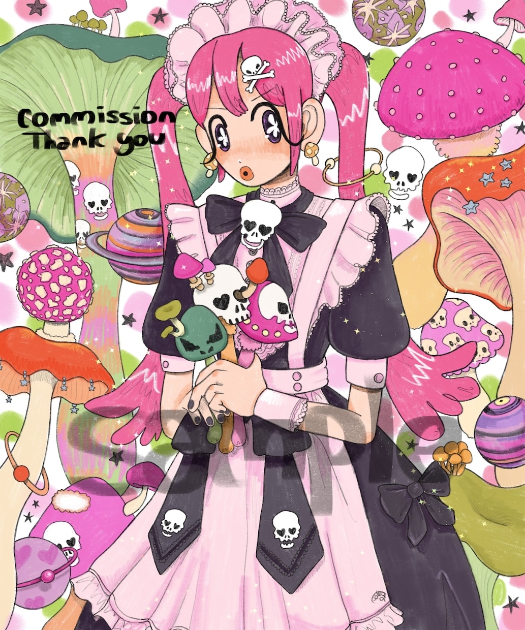 Y2Kな女の子イラストを描きます カラフルなイラストです！SNSアイコンやグッズ制作など イメージ2