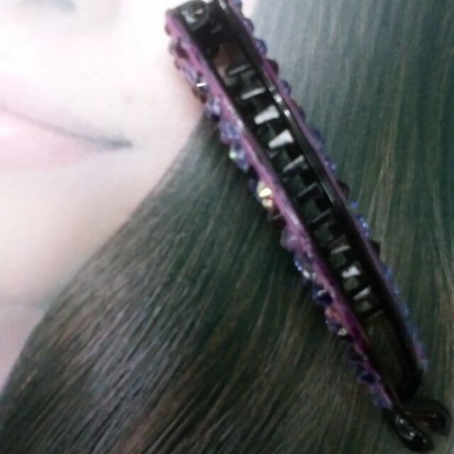 スワロフスキーのバナナクリックをつくります ゴージャスな輝きのヘアアクセサリーオーダーメイドで イメージ4