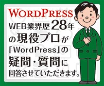 WordPressのお悩みに回答させていただきます WEB業界歴28年の現役プロが、回答させていただきます イメージ1