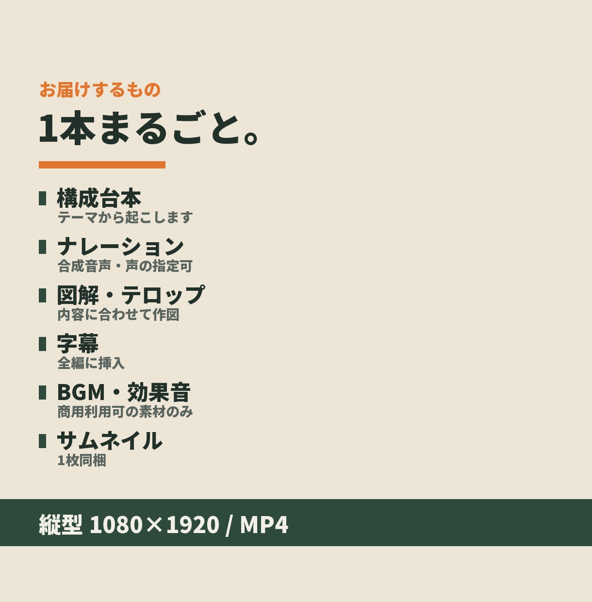 テーマを渡すだけ｜縦型の解説ショート動画を作ります 台本・図解・字幕・サムネまで込み。追加料金なし イメージ2