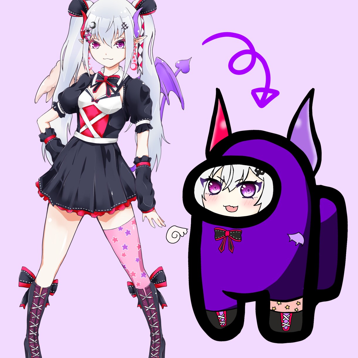 あなたのキャラをAmong usキャラにします Vtuberさんや立ち絵がある人向けです！ イメージ1
