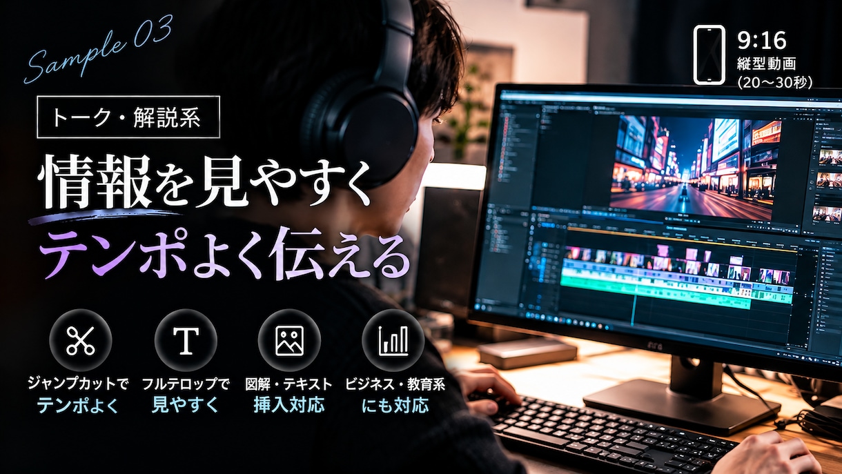 SNS向けショート動画を丁寧に編集します SNS投稿の負担を軽減！動画編集を丁寧に代行 イメージ4