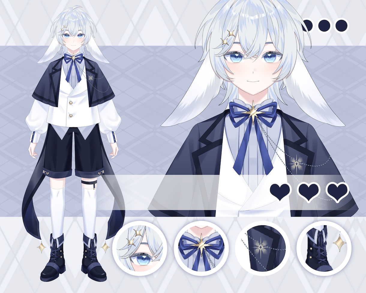 企業並み！女性·男性Vtuberモデル制作します 著作権譲渡！修正無制限！表情８つ！企業並カスタムlive2d イメージ8