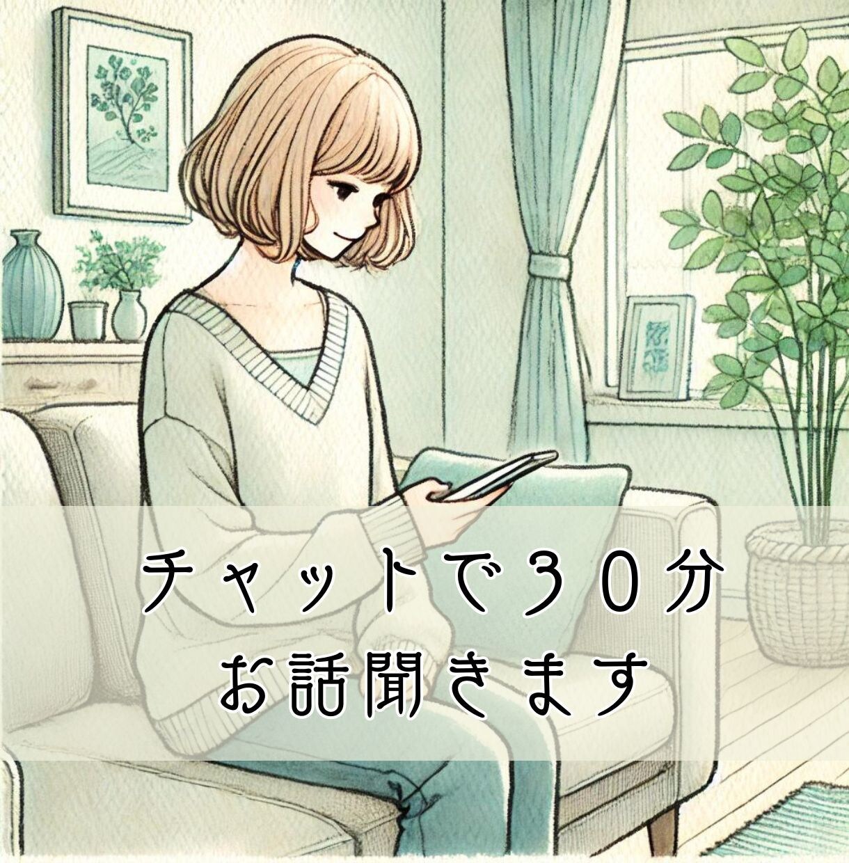 話すことが苦手な方へ！30分チャットでお話聞きます おしゃべりが苦手な方、チャットで話してスッキリしましょう。 イメージ1