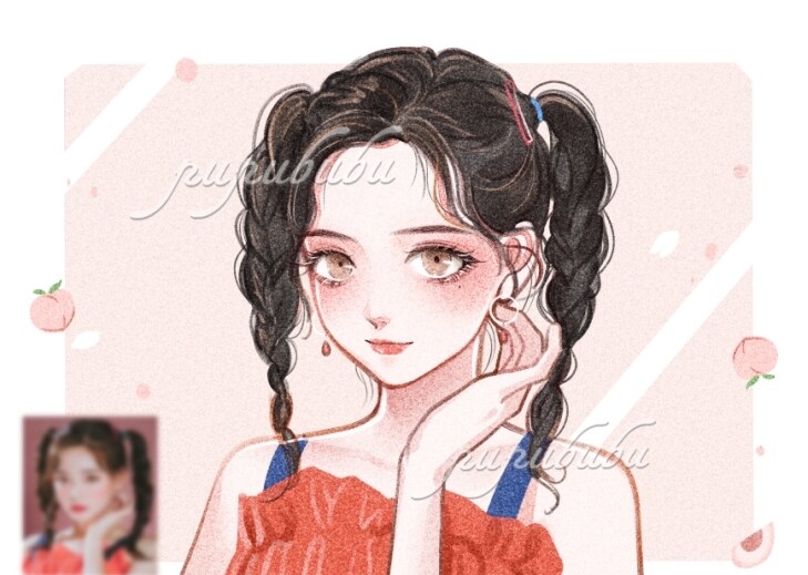 あなたを可愛く♪繊細なタッチの似顔絵描きます 追加料金1000円で上半身までお描き出来ます。 イメージ1