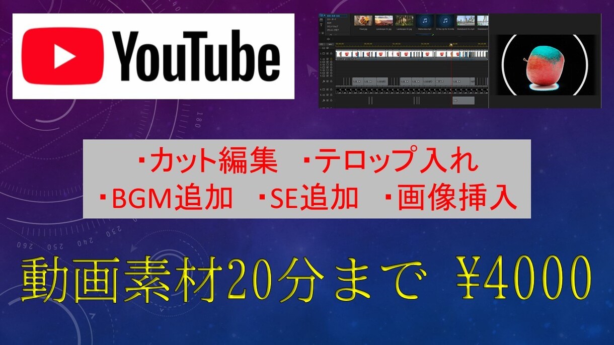丸投げOK♪動画編集代行承ります 可能な限り迅速に、そして満足して頂けるよう一生懸命作業します イメージ1