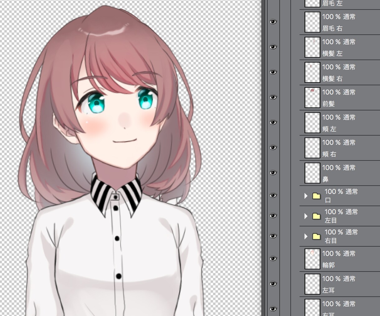 Facerig用のパーツ分けイラスト制作します Facerig対応！Vtuberデビューをお手伝いします！ イメージ6