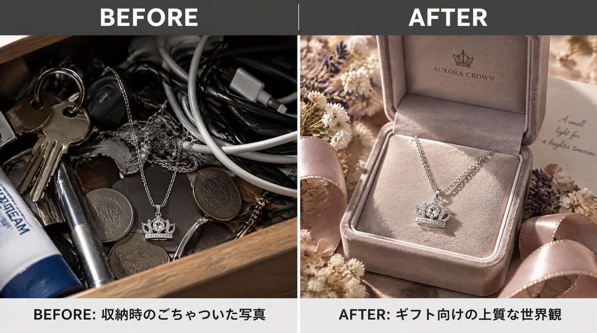 商品写真をAIでプロ撮影風に加工します スマホ写真をおしゃれな商品画像に！背景3案をご提案 イメージ3