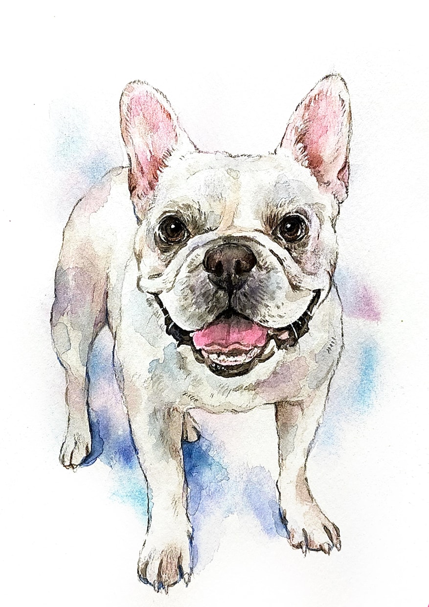 原画◆透明水彩でペット動物のイラストを手描きします 手描きの水彩画のイラスト原画を、ご自宅やプレゼント用に イメージ3