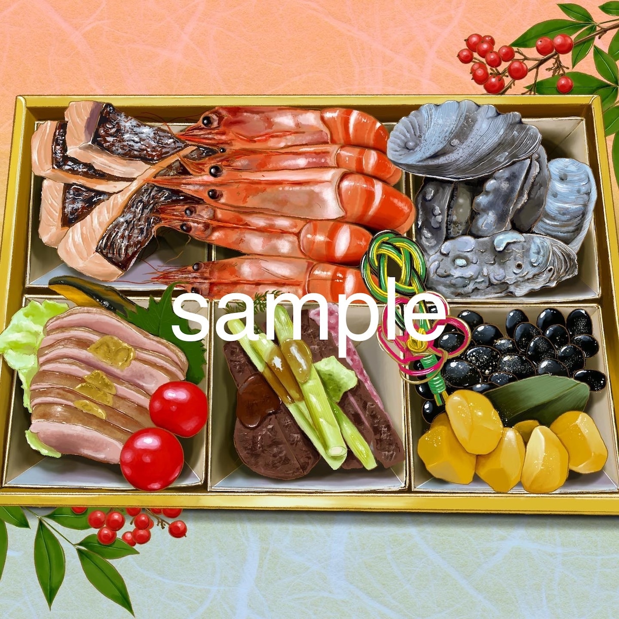 リアルな食べ物イラスト描きます サンプルのようなリアルなお弁当や食べ物商品お描きします！ イメージ1