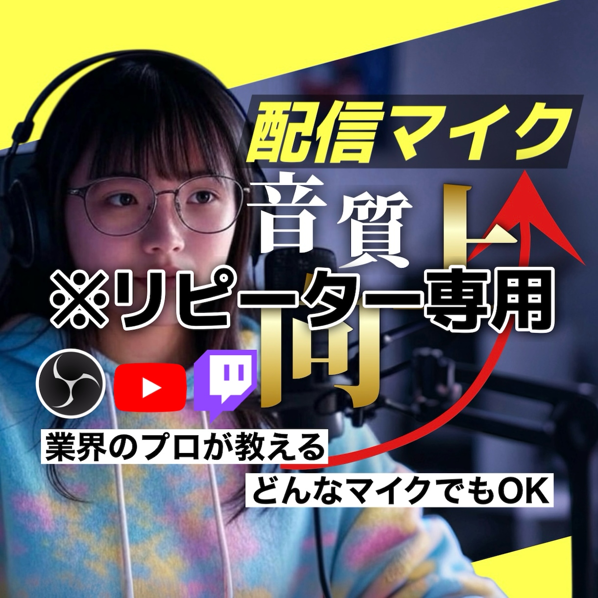 リピーター限定価格！配信のマイク音質を向上させます お金をかけなくてもあなたの「声」、もっと良くなります。 イメージ1