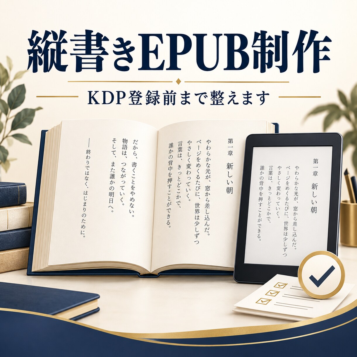 縦書きEPUBとKDP用データを制作します 原稿を読みやすい電子書籍へ丁寧に整えます イメージ1