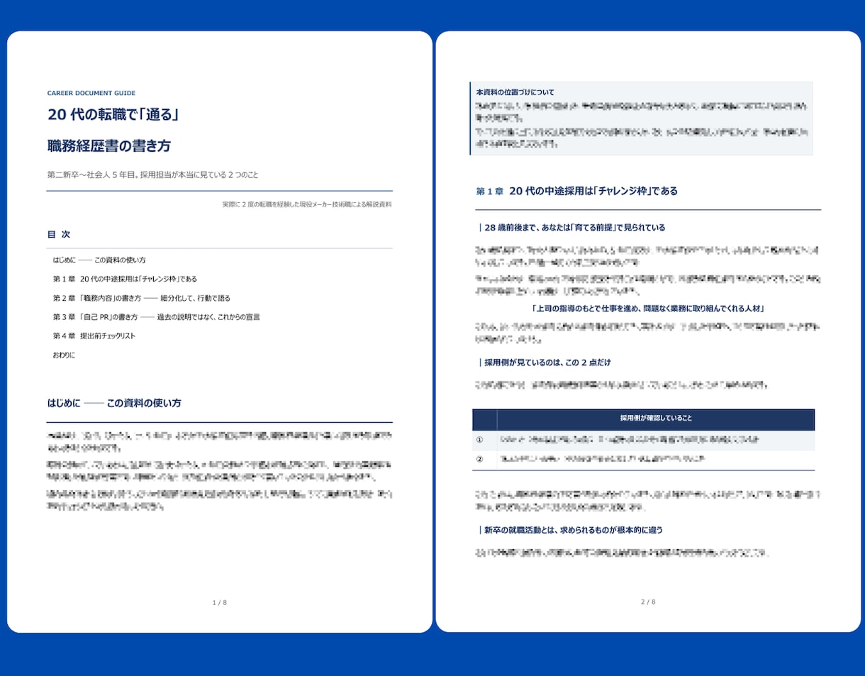 20代の転職で「通る」職務経歴書の書き方教えます 20代・第二新卒向け 職務経歴書の書き方 解説PDF イメージ2