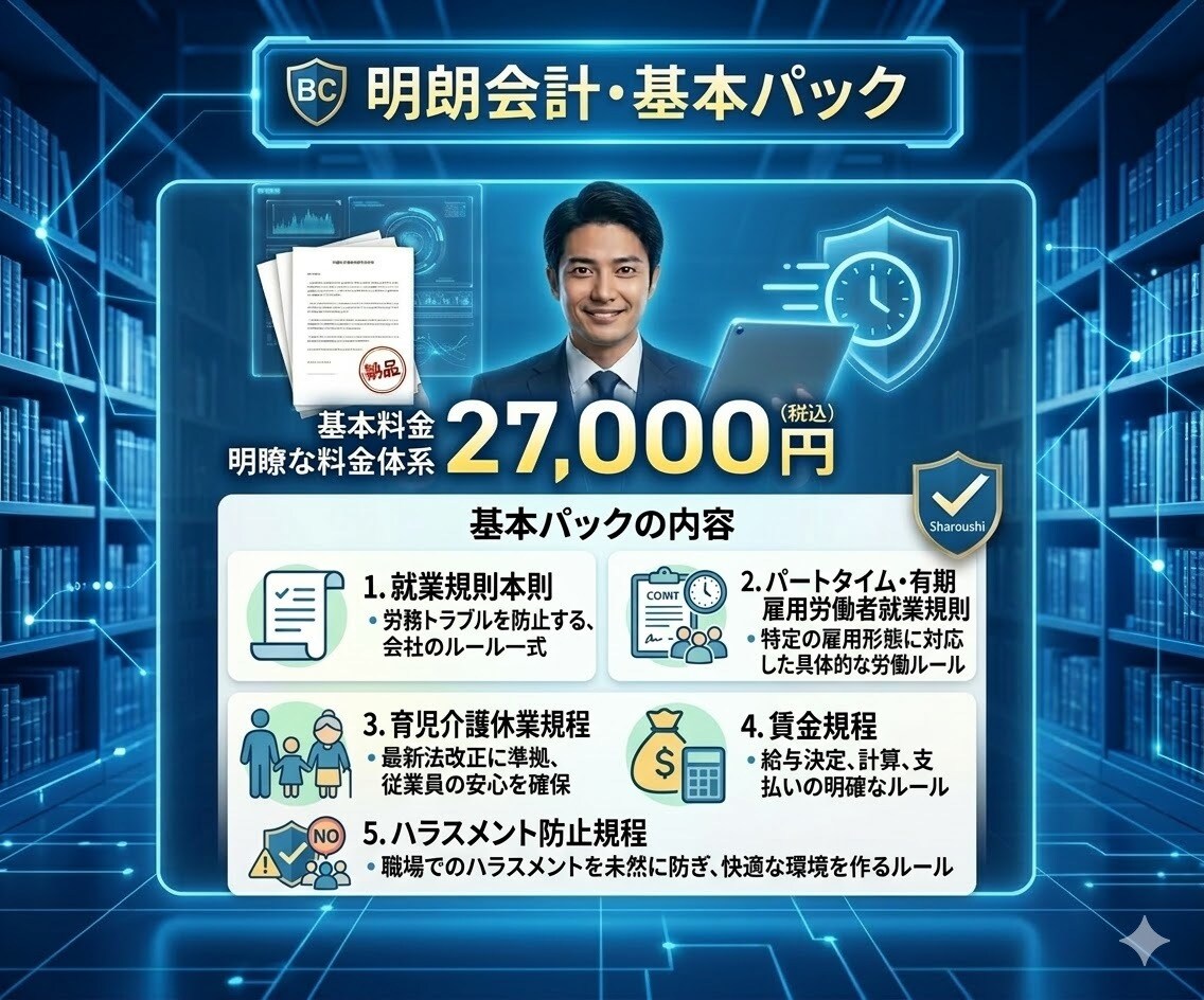 法改正・助成金対応の就業規則を低価格で作成します 独自システム×社労士の目。費用を抑えスムーズに納品 イメージ3