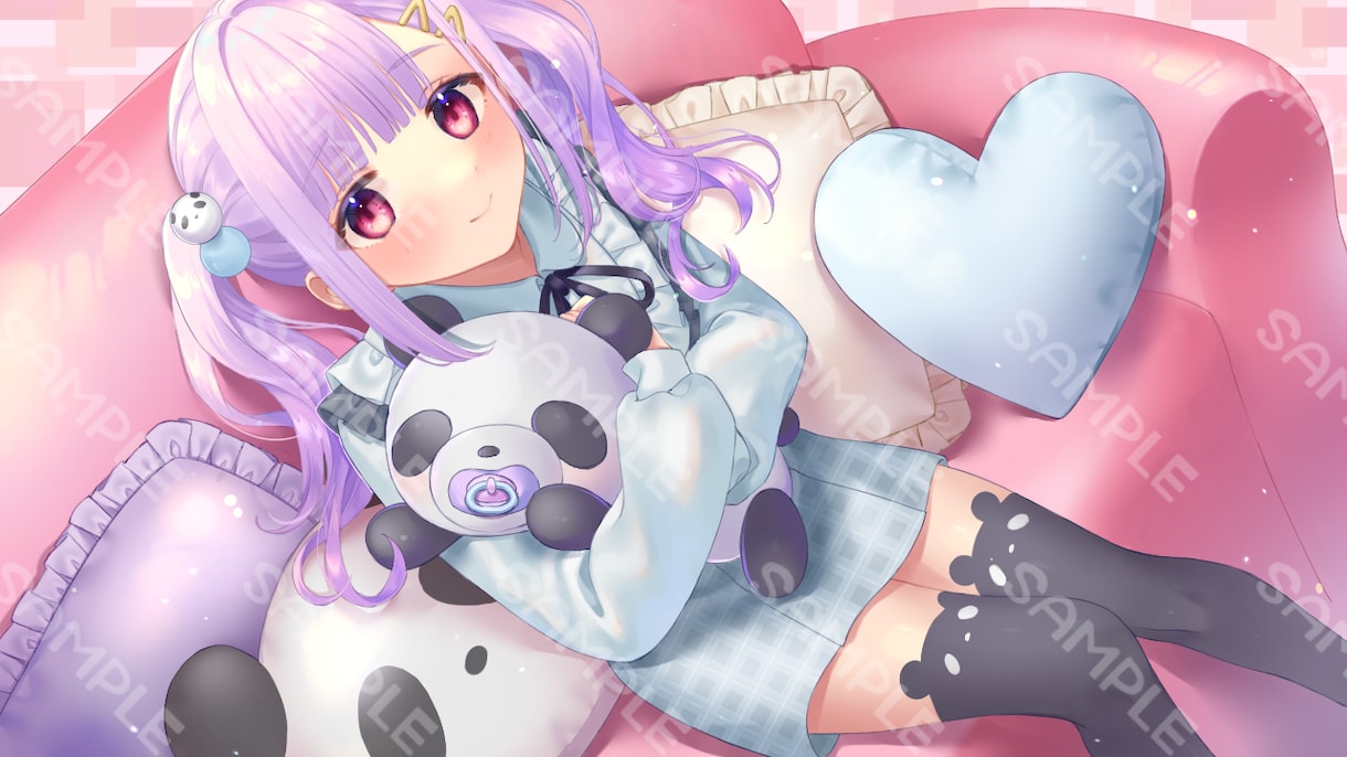可愛い女の子のキャラクター！1枚絵お描きします 配信用サムネイル、歌ってみた動画イラスト等1枚絵お描きします イメージ2