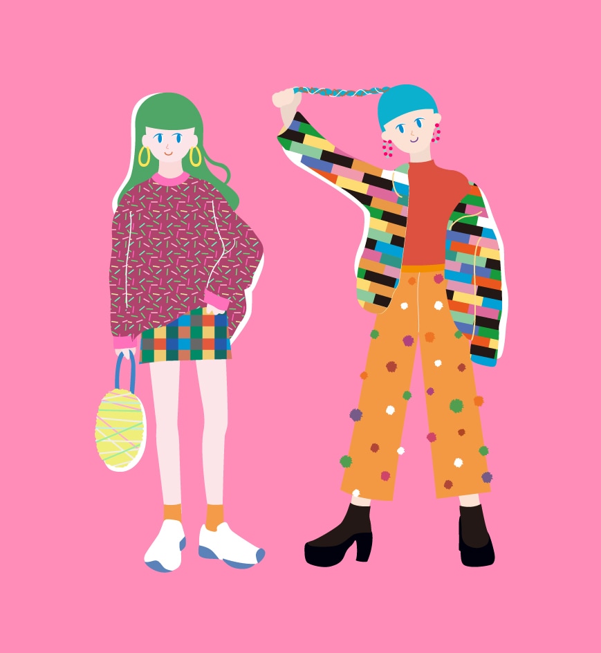 個性的なファッションの女の子イラストを作成します アパレル経験を活かした個性的なイラストならお任せください イメージ2