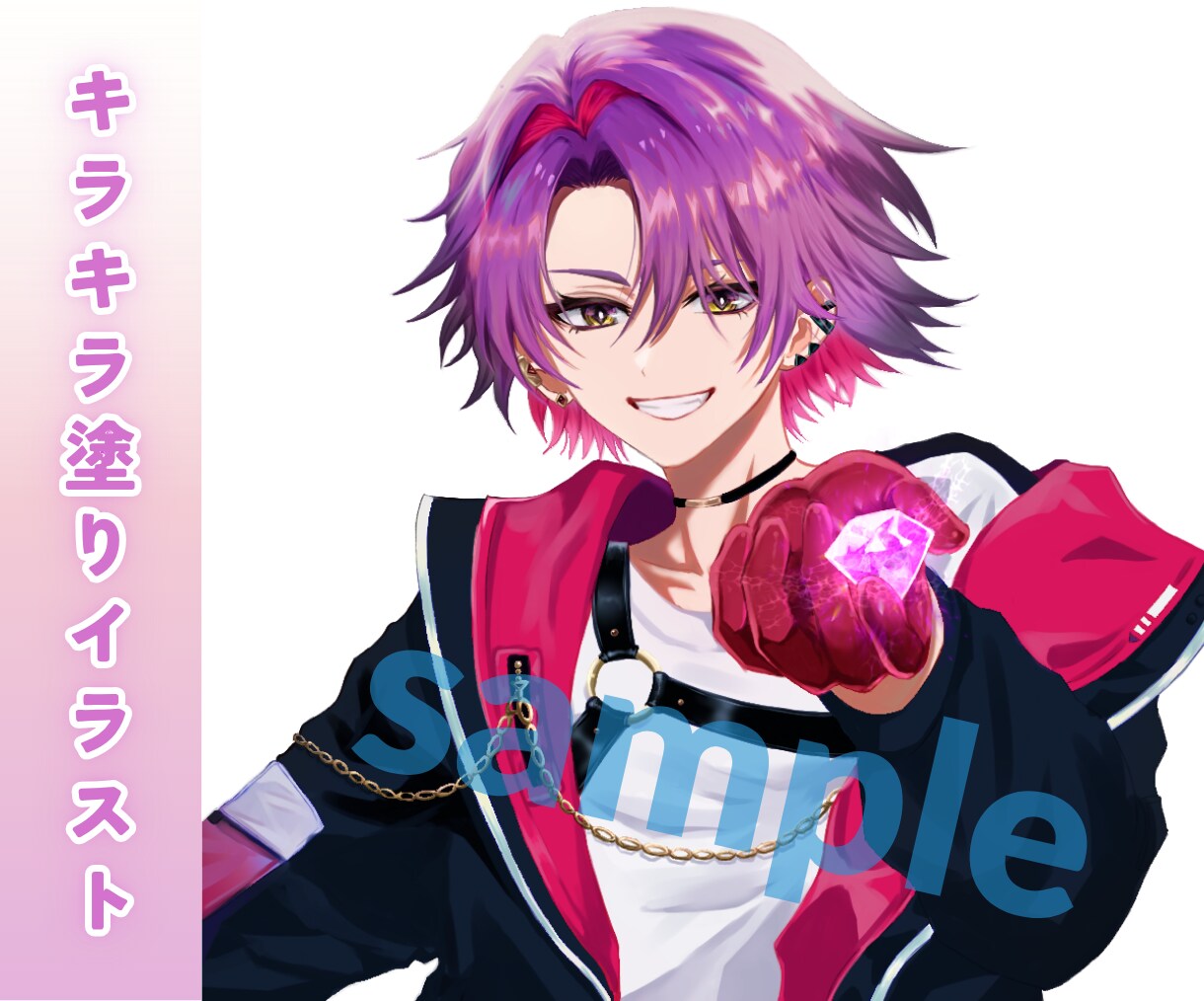 一枚絵イラスト制作・背景込み描きます 幅広い絵柄でSNS・推し活・グッズ・表紙対応 イメージ3