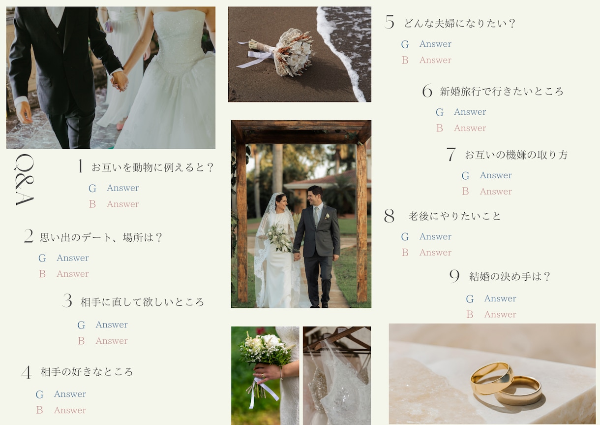 プロフィールブックのテンプレートをお譲りします 人生に1日しかない晴れの日を素敵に イメージ4