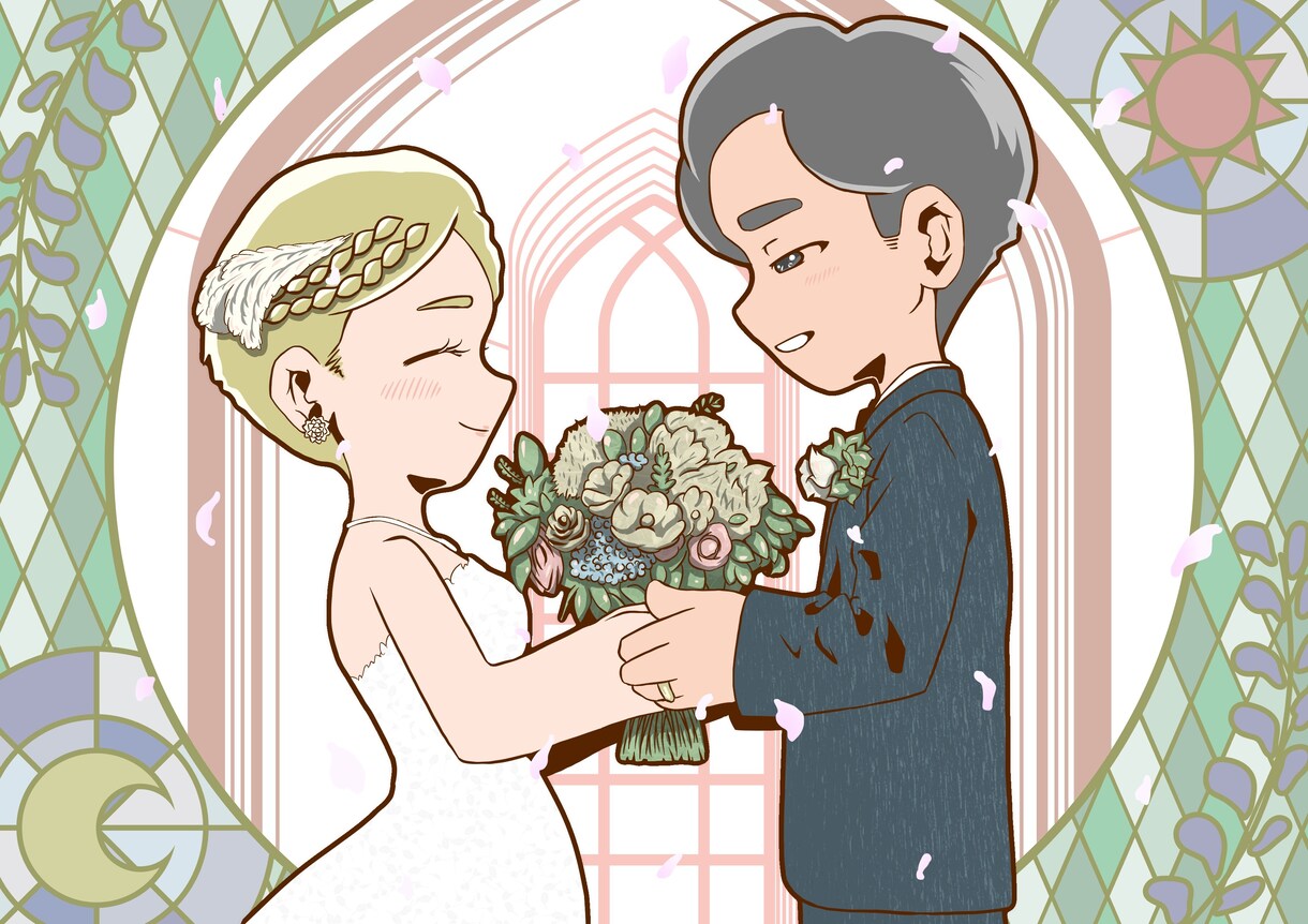 結婚式・記念日の思い出を温かなイラストにします 現実を超えて、思い出を“理想の形”に残すお手伝いをします イメージ2