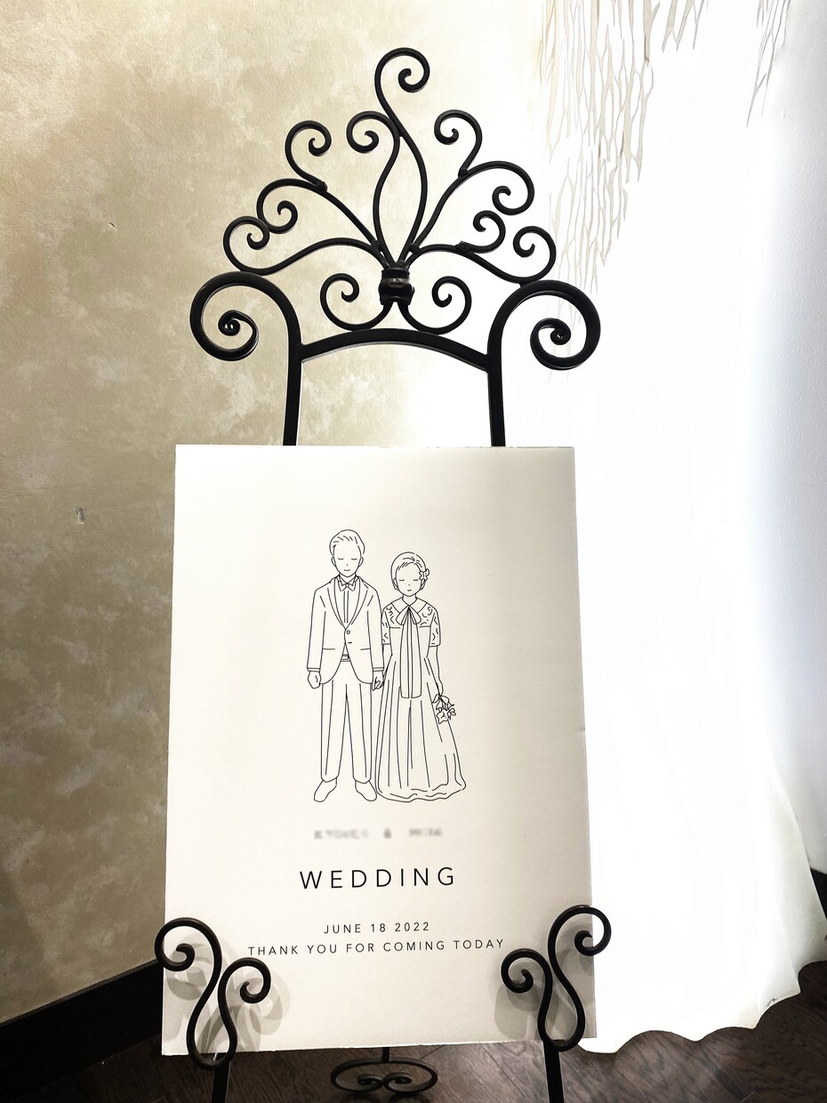 シンプルなウェルカムボードをデザインします モノクロで日常使いにも◎結婚式・お祝い・プレゼント・記念 イメージ3
