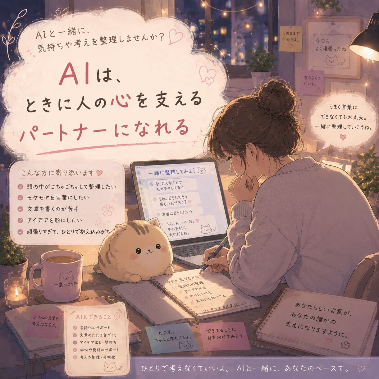 うまく言葉にできない気持ち  を整理します 仕事や人間関係のモヤモヤを整理します イメージ3