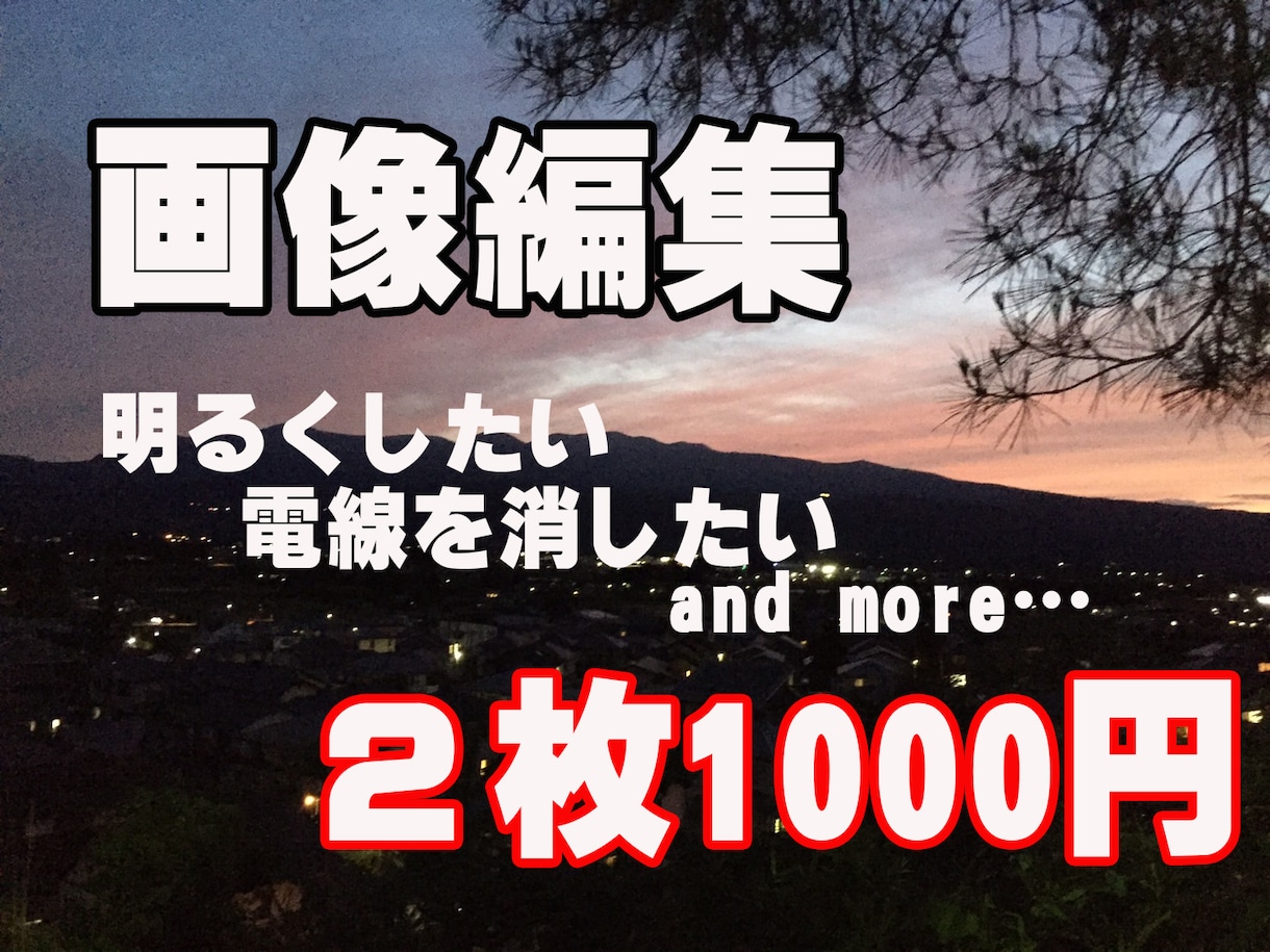 画像2枚を1000円で編集、加工します 明るくしたり、合成したり、綺麗に直したりします イメージ1