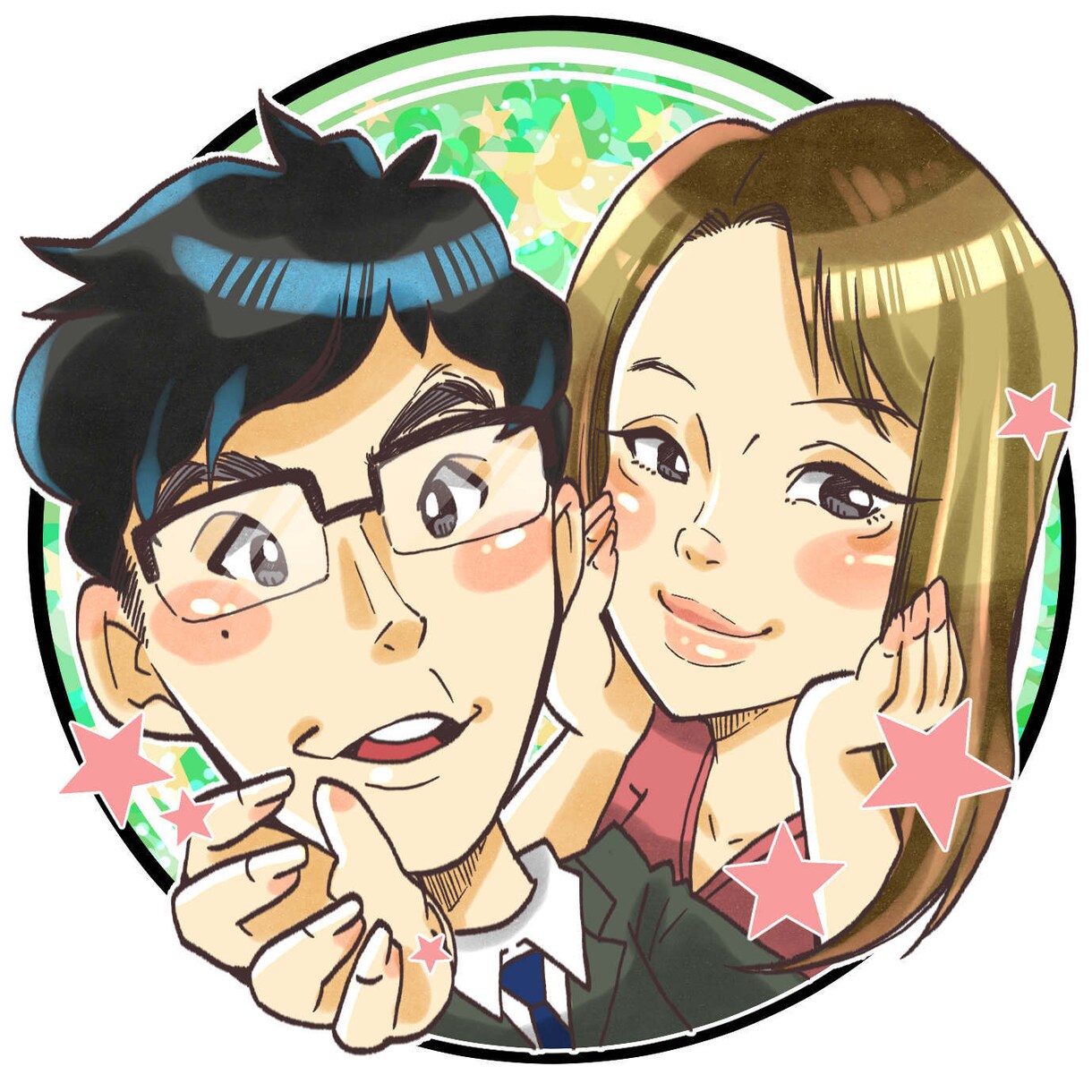SNS用のキャラクター似顔絵アイコンを描きます SNSのアイコンにピッタリ、可愛いキャラクター似顔絵です イメージ9
