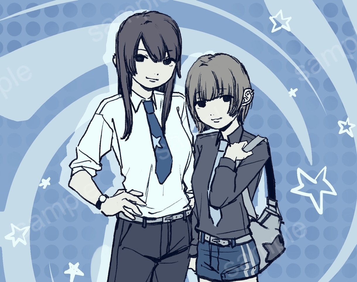 商用利用可〇可愛らしいキャライラストをお描きします 挿絵・アイコン・ヘッダー・立ち絵・グッズ等にいかがでしょうか イメージ1
